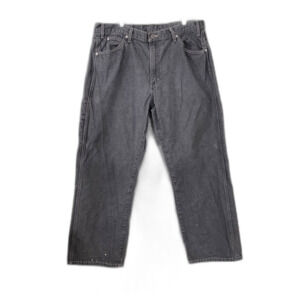 Dickies Thick Loose Fit Denim Jeans Men's Size 38 x 30 Black distressed